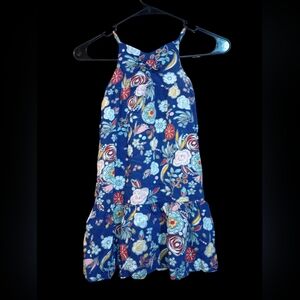 Genuine kids, from Oshkosh, 2t blue floral button up spaghetti strap sun dress